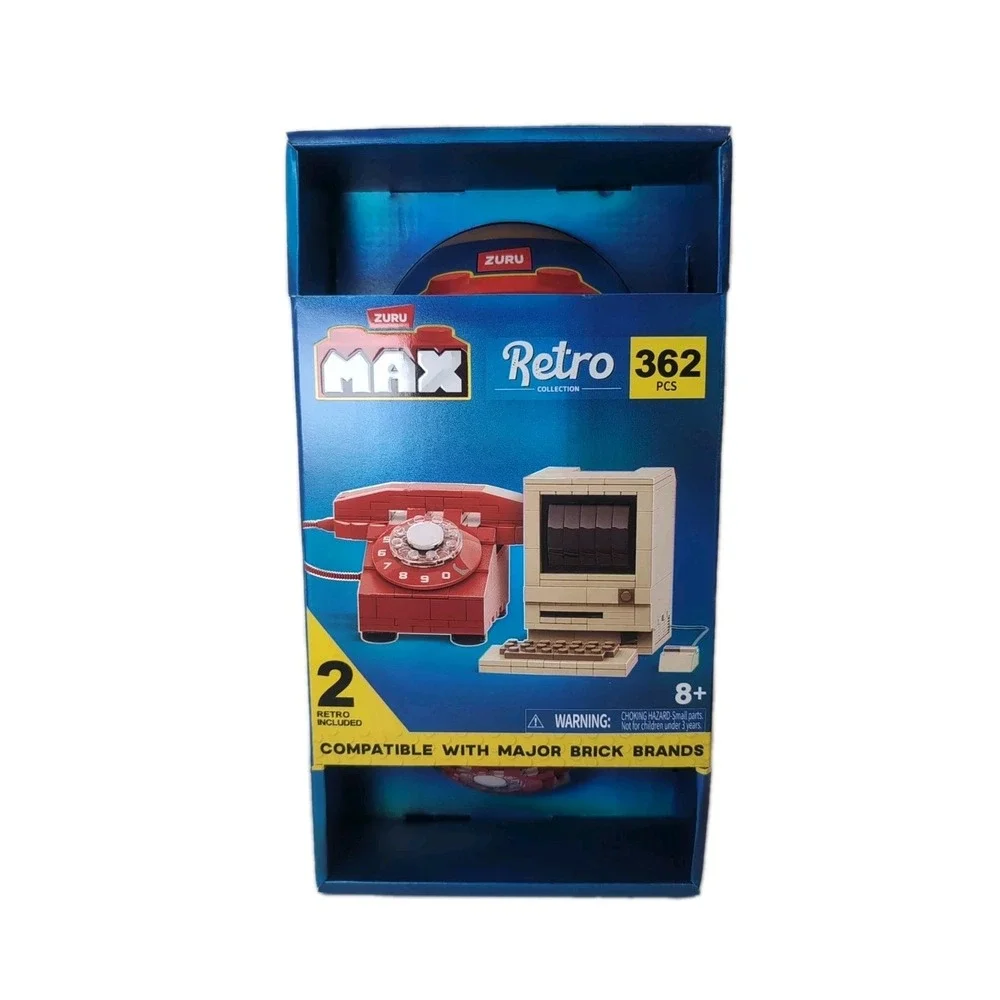 ZURU MAX Retro Collection Building Set 362 Pcs Rotary Phone & Computer 8+ Bricks